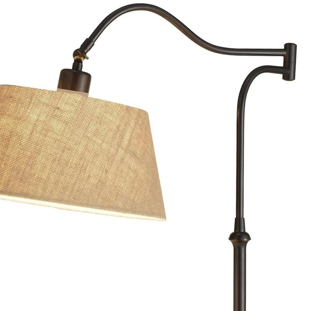 Dark Bronze Metal Swing Arm Adjustable Table Lamp-Table Lamps-DECOROLALA