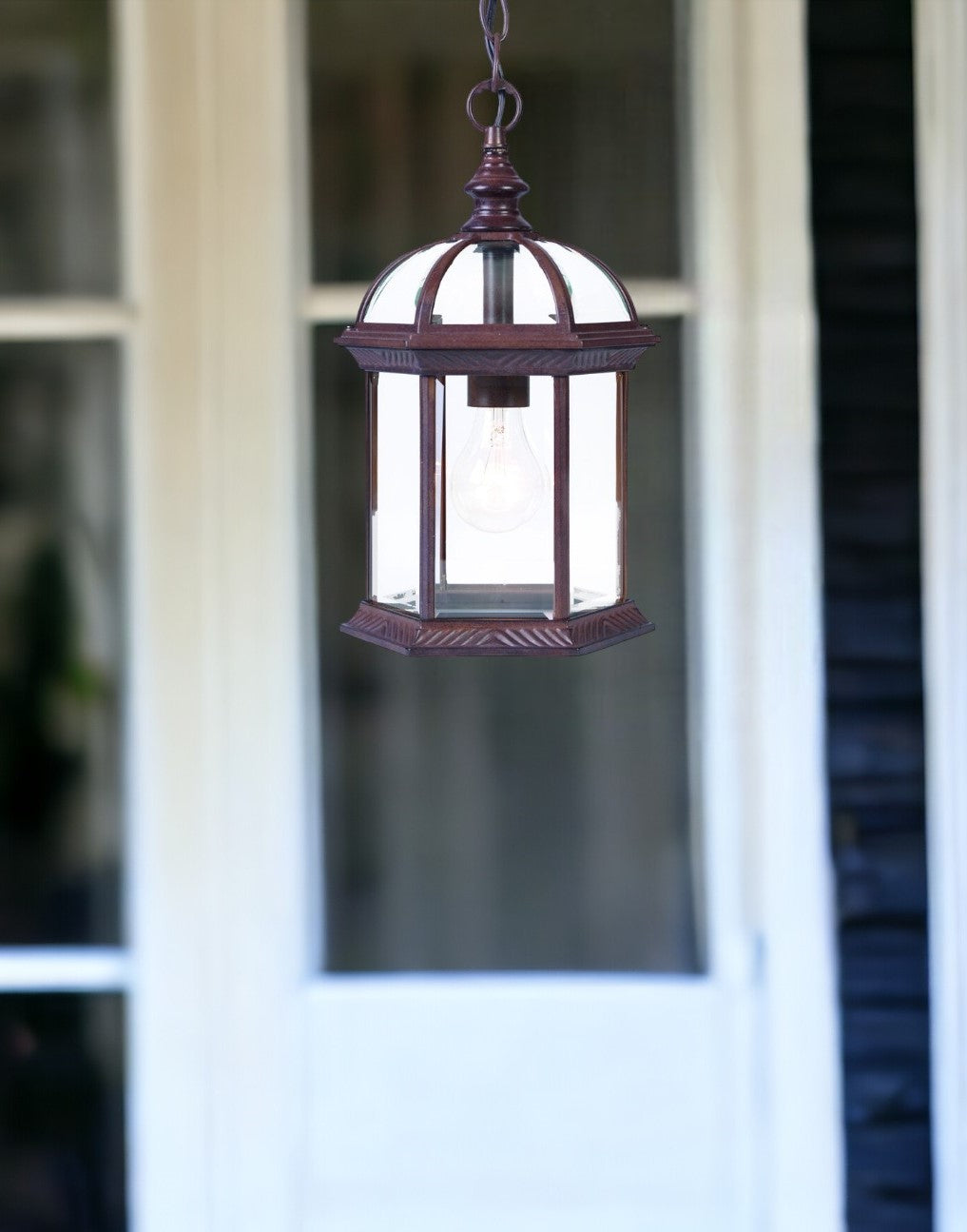 Dark Brown Cage Hanging Light-Outdoor Lighting-DECOROLALA
