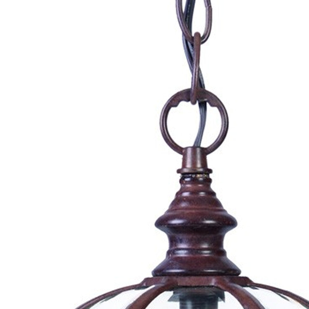 Dark Brown Cage Hanging Light-Outdoor Lighting-DECOROLALA
