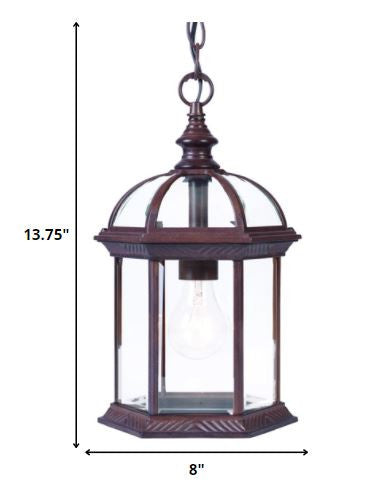 Dark Brown Cage Hanging Light-Outdoor Lighting-DECOROLALA