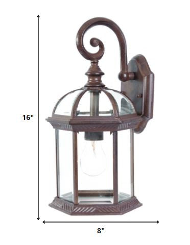 Dark Brown Eastern Lantern Wall Light-Outdoor Lighting-DECOROLALA