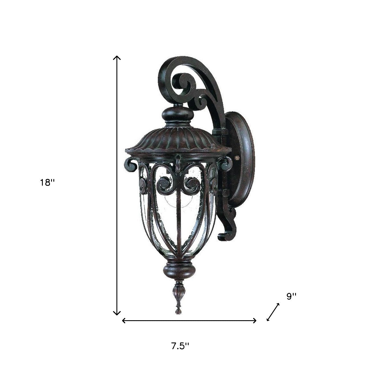 Dark Brown Hanging Goblet Wall Light-Outdoor Lighting-DECOROLALA