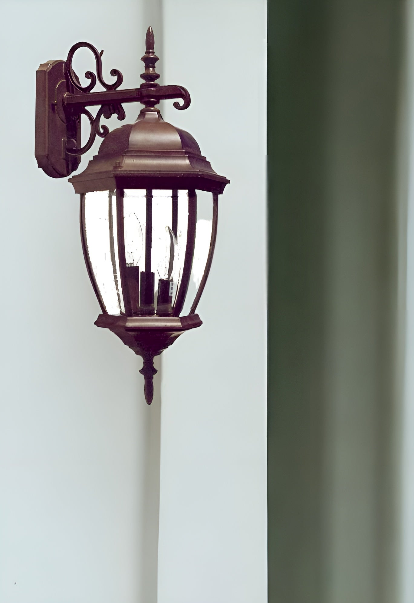 Dark Brown Hanging Ornamental Lantern Wall Light-Outdoor Lighting-DECOROLALA