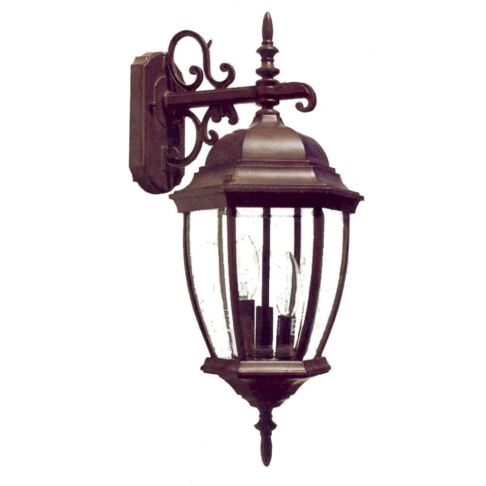 Dark Brown Hanging Ornamental Lantern Wall Light-Outdoor Lighting-DECOROLALA