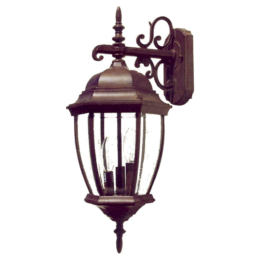 Dark Brown Hanging Ornamental Lantern Wall Light-Outdoor Lighting-DECOROLALA