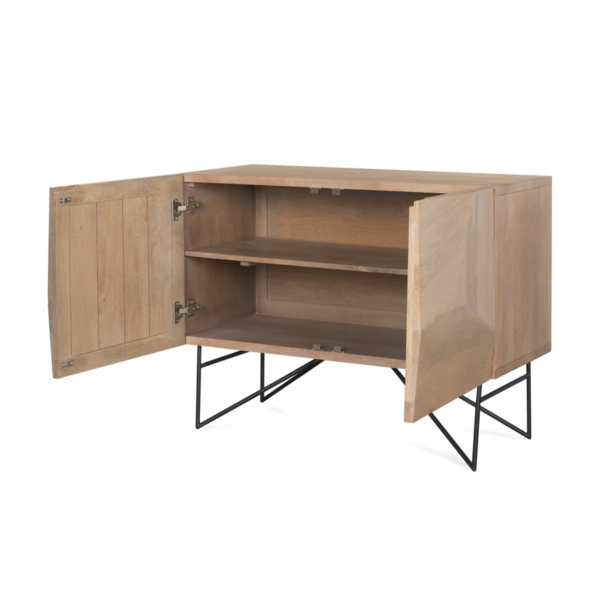 Darwin Dark Wood 2 Door Accent Cabinet-Accent Cabinets & Chests-DECOROLALA