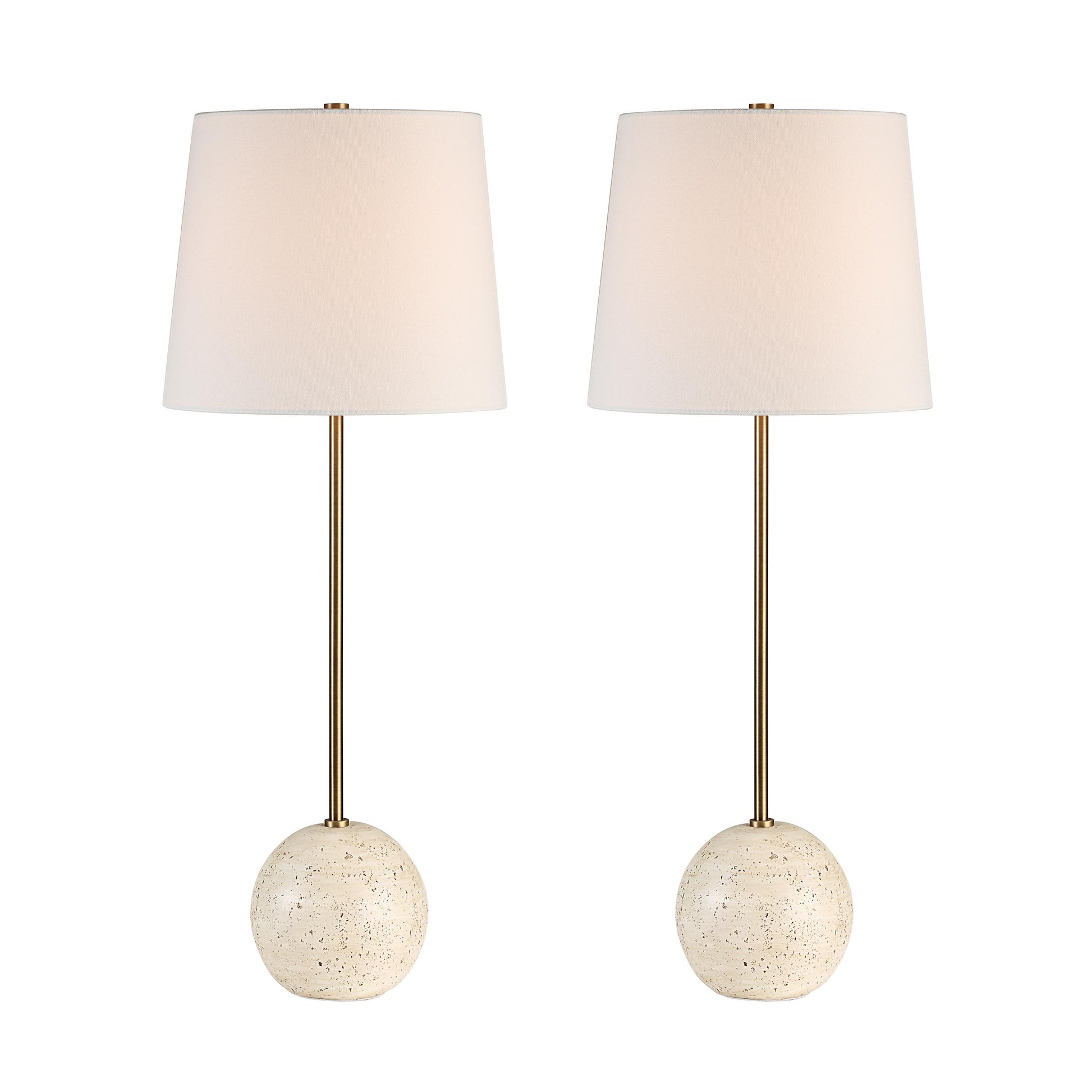 Davide 28.25" Table Lamp, Yellow Linen Shade-Table Lamp-DECOROLALA