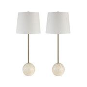 Davide 28.25" Table Lamp, Yellow Linen Shade-Table Lamp-DECOROLALA