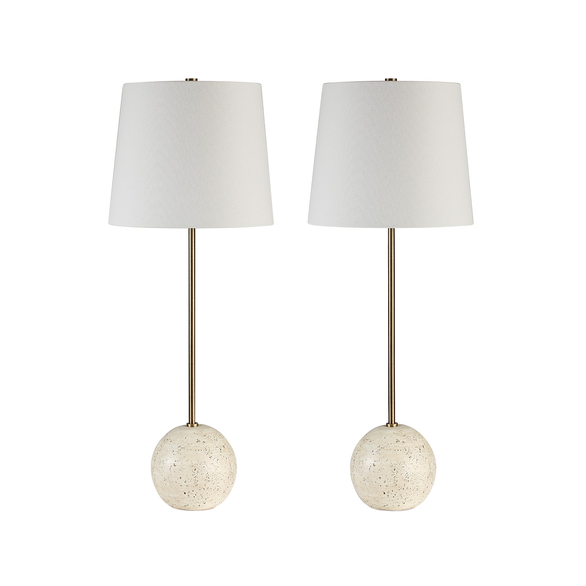 Davide 28.25" Table Lamp, Yellow Linen Shade-Table Lamp-DECOROLALA