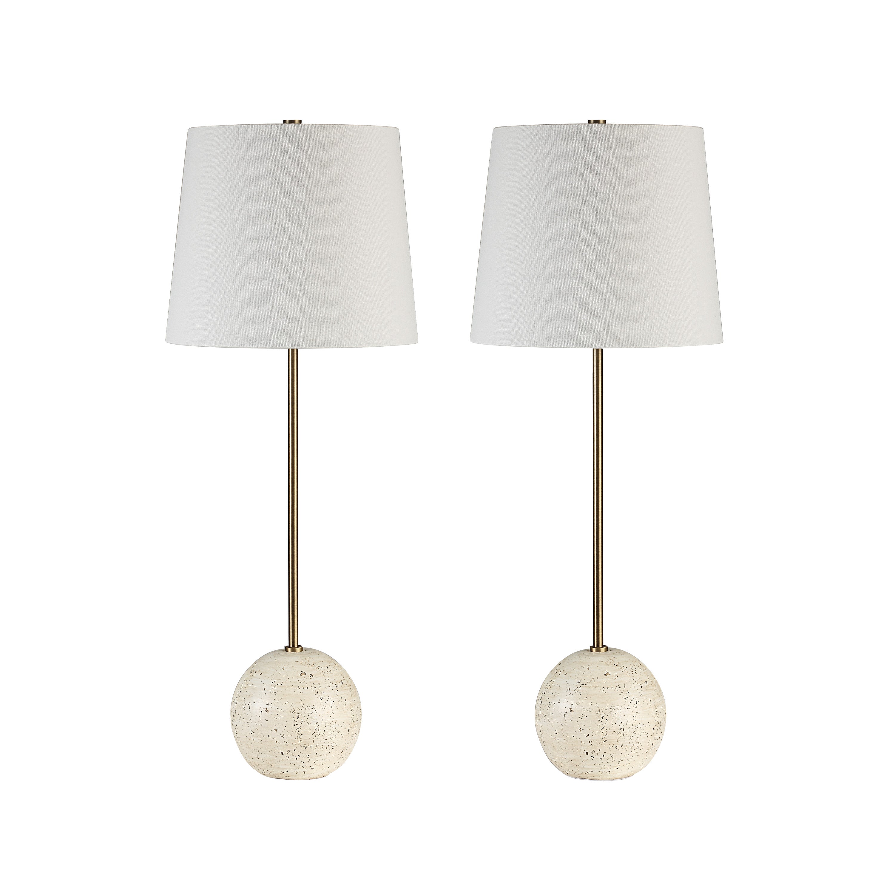 Davide 28.25" Table Lamp, Yellow Linen Shade-Table Lamp-DECOROLALA