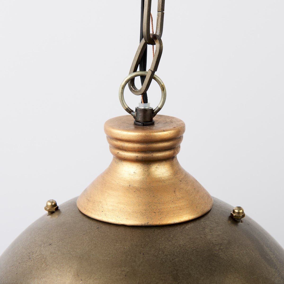 Dawson I 13x13.5 Silver Toned Metal Dome Pendant Light-Pendant Lighting-DECOROLALA