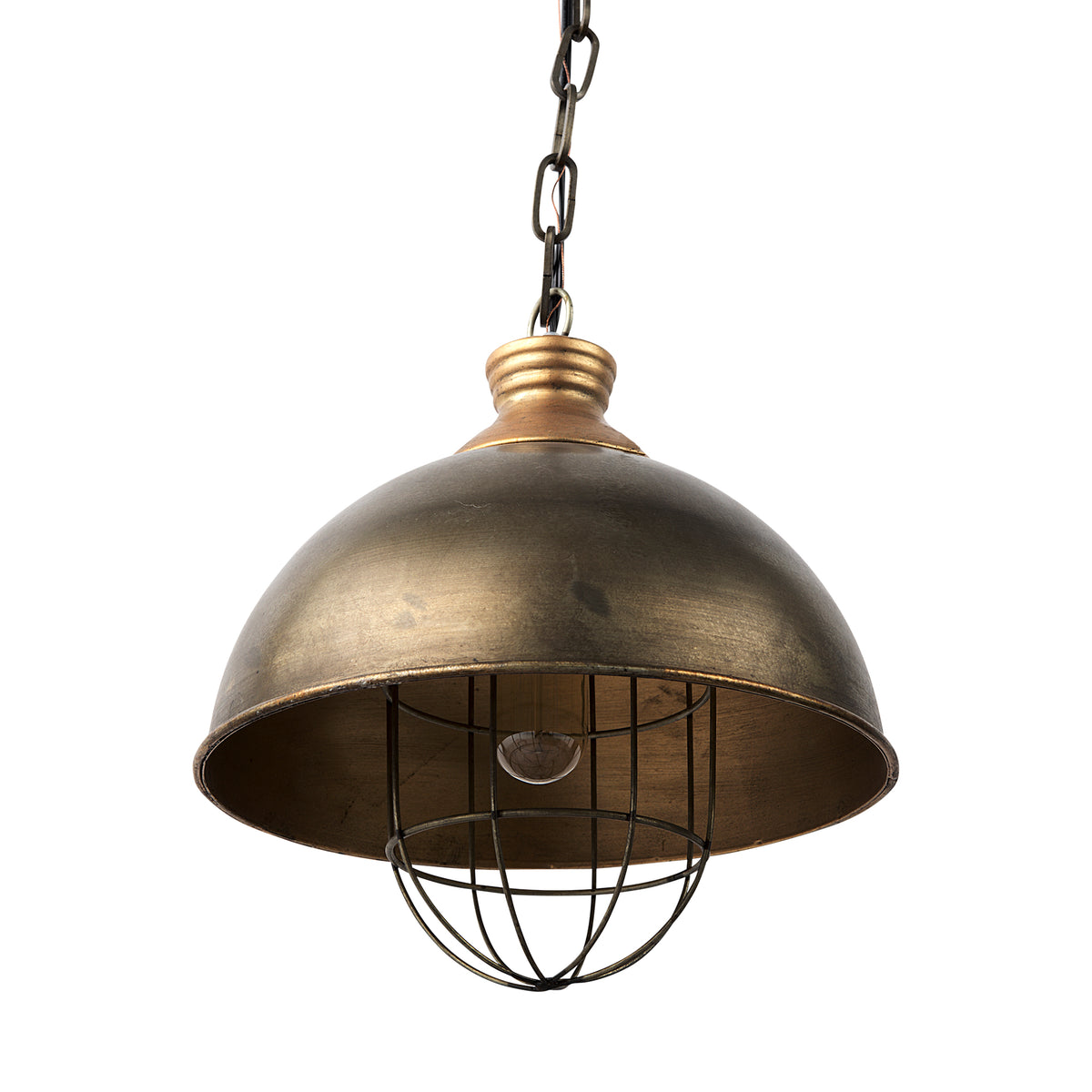 Dawson I 13x13.5 Silver Toned Metal Dome Pendant Light-Pendant Lighting-DECOROLALA