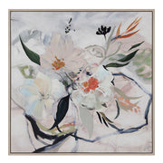 Daye 50" Wide Canvas Art with Wood Frame, Cream-Canvas Prints-DECOROLALA