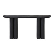 Dayna Indoor Mango Wood Console Table, Black-Console Table-DECOROLALA
