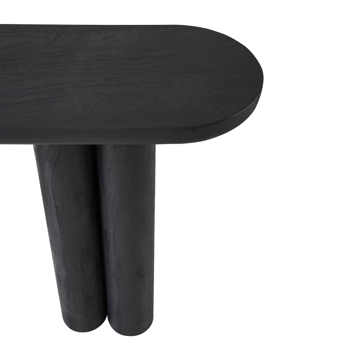 Dayna Indoor Mango Wood Console Table, Black-Console Tables-DECOROLALA