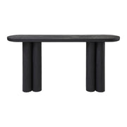 Dayna Indoor Mango Wood Console Table, Black-Console Tables-DECOROLALA