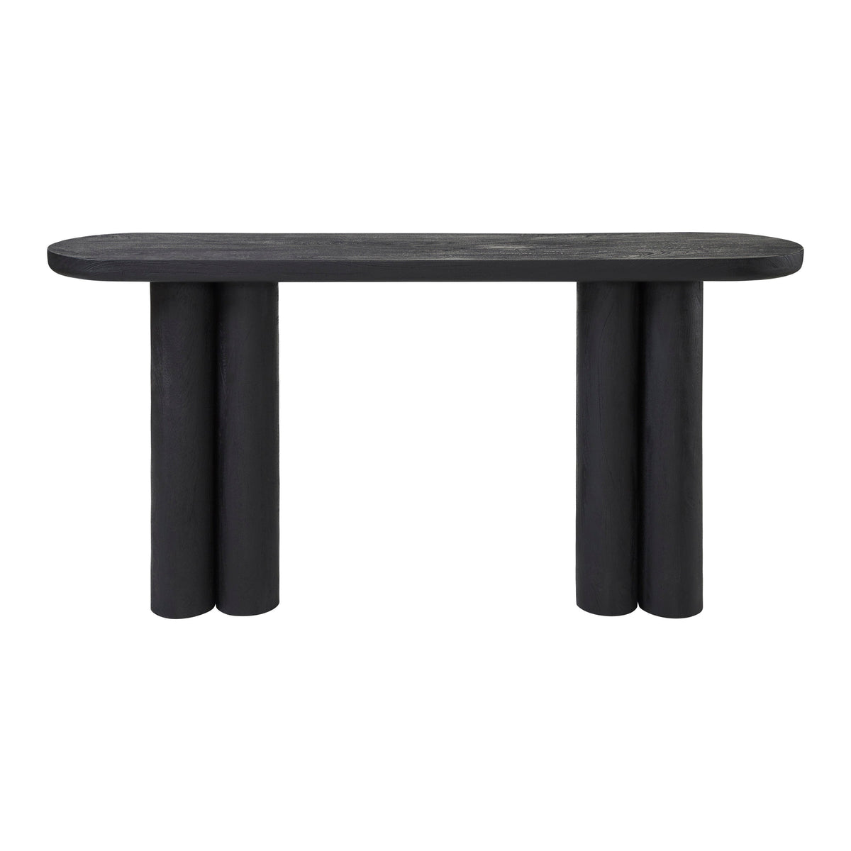 Dayna Indoor Mango Wood Console Table, Black-Console Tables-DECOROLALA