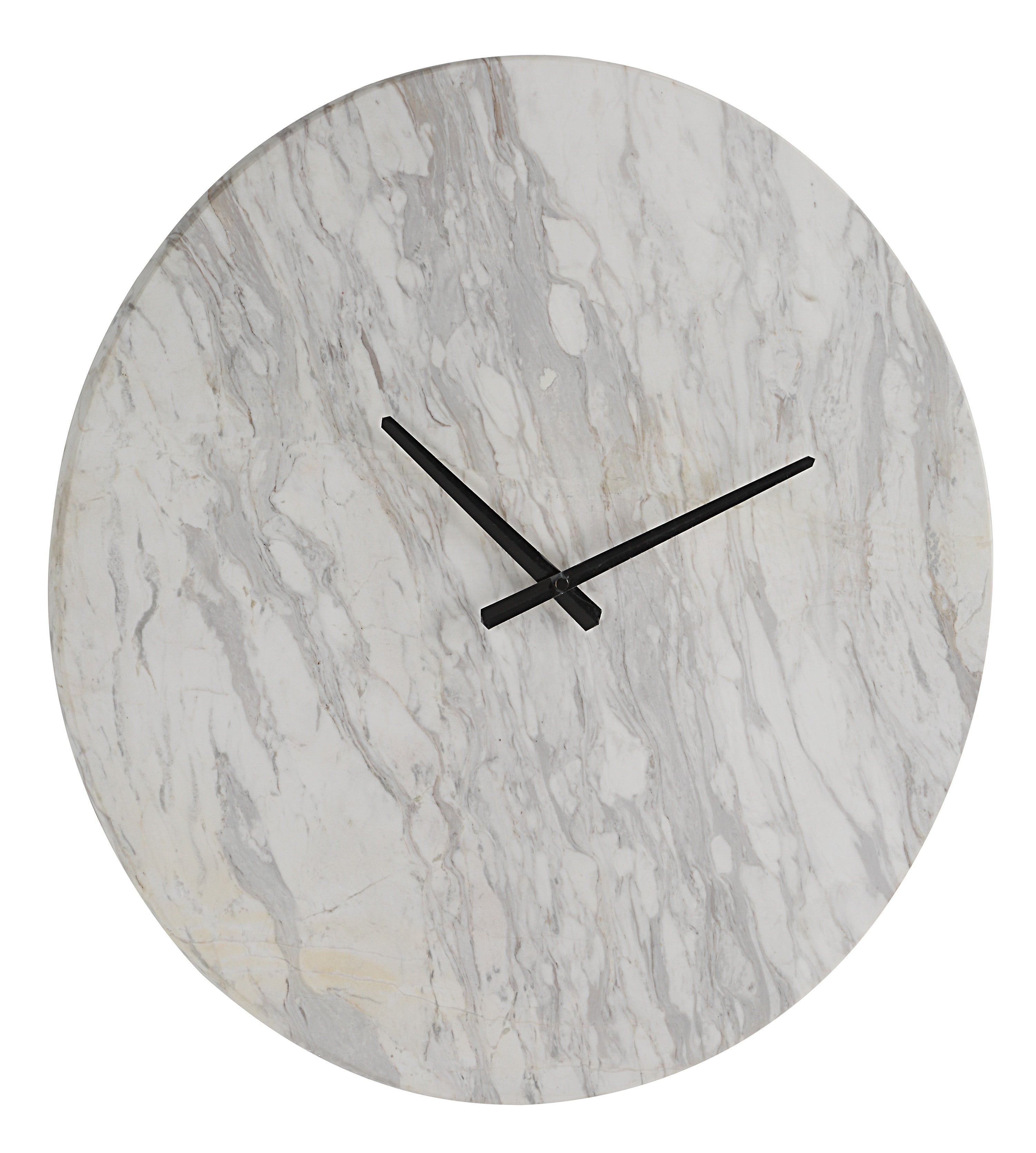 Dayton Wall Clock, Honed White-Wall Clock-DECOROLALA