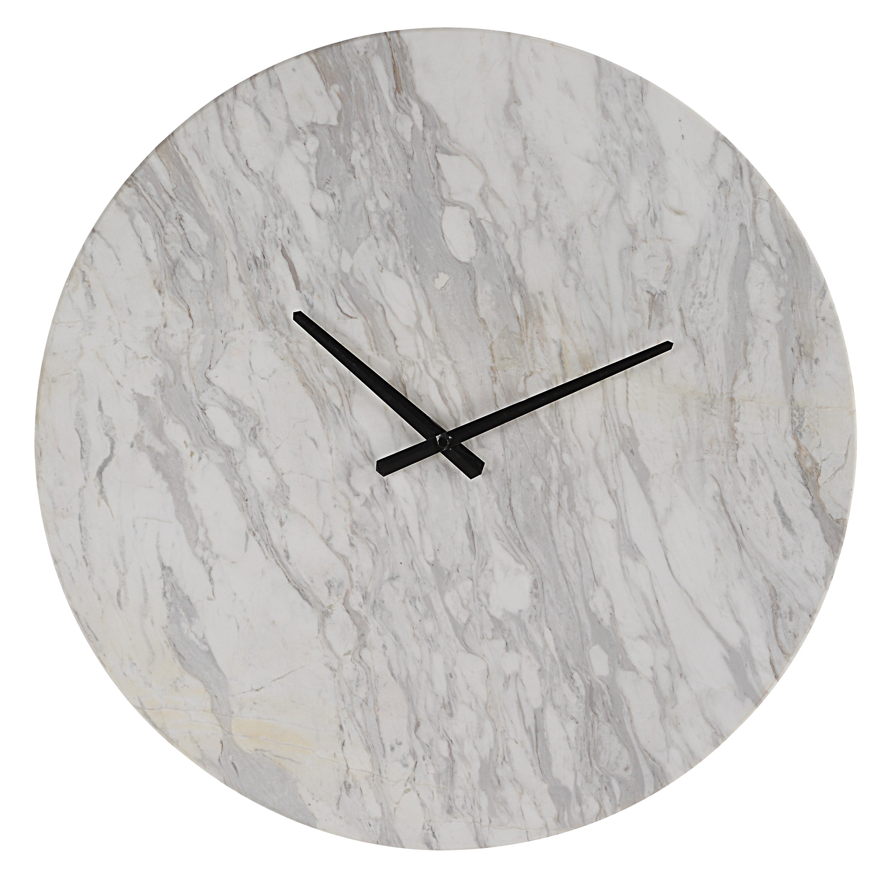 Dayton Wall Clock, Honed White-Wall Clock-DECOROLALA