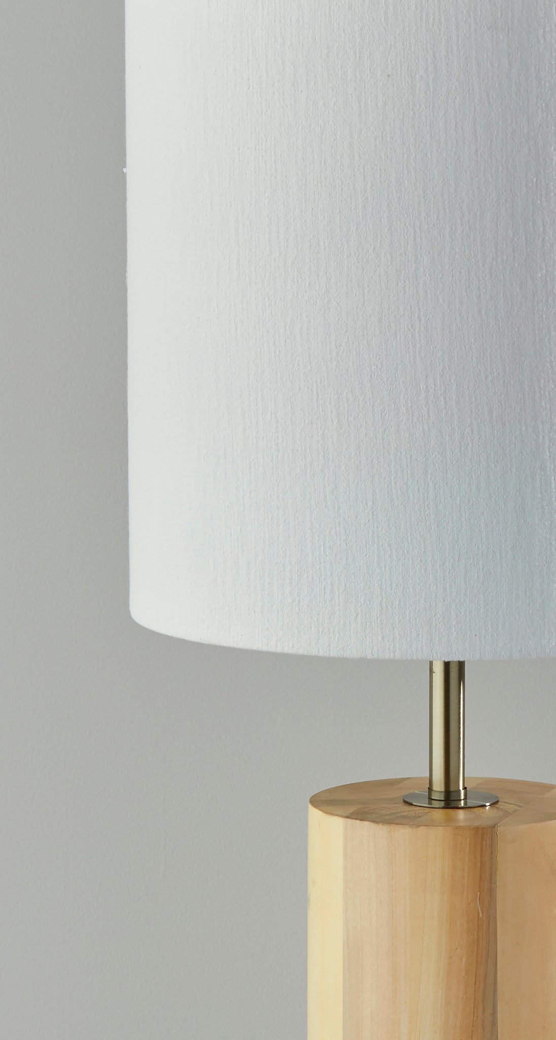 Dean Table Lamp - Oak Wood Antique Brass 30.5"-Lighting-DECOROLALA