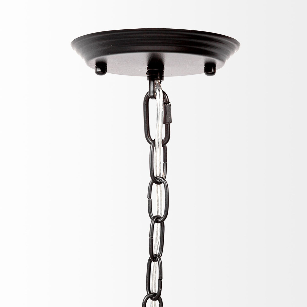 Decamp I (47.2"x36.2") Black Metal Chassis Glass Tube Twelve Light Chandelier-Chandeliers-DECOROLALA