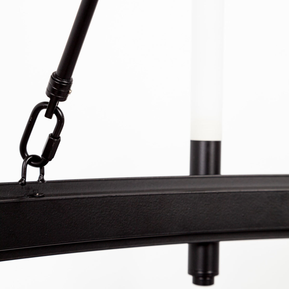 Decamp I (47.2"x36.2") Black Metal Chassis Glass Tube Twelve Light Chandelier-Chandeliers-DECOROLALA