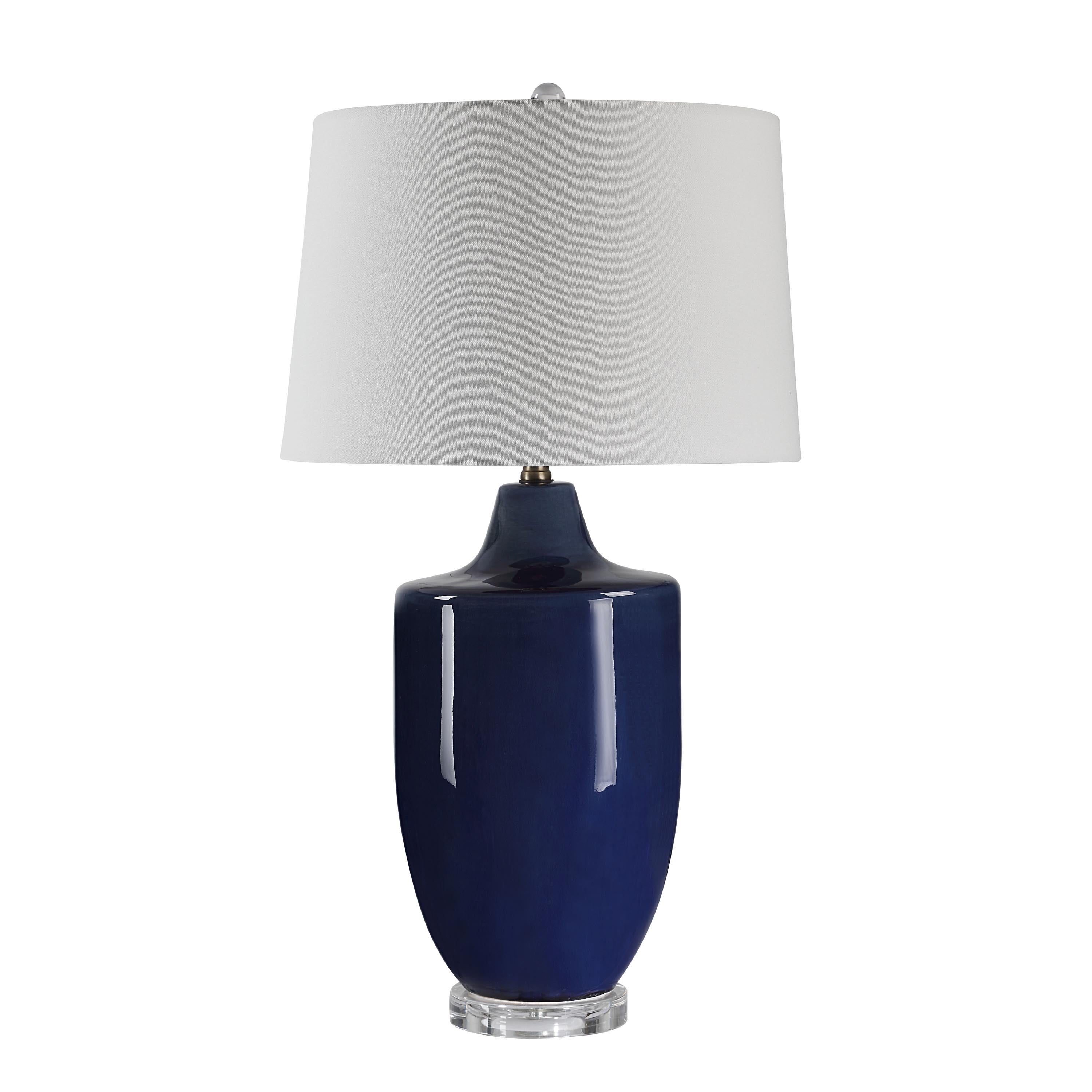 Decimus 30.75" Table Lamp with 3-Way Switch, Blue-Table Lamp-DECOROLALA