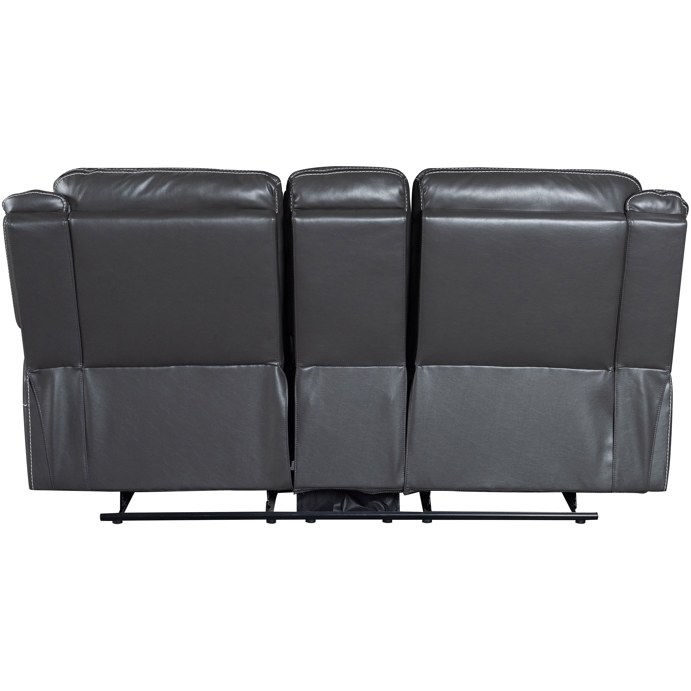 Declan 75 in. Reclining Loveseat with Cupholder Console-Loveseat Sofa-DECOROLALA