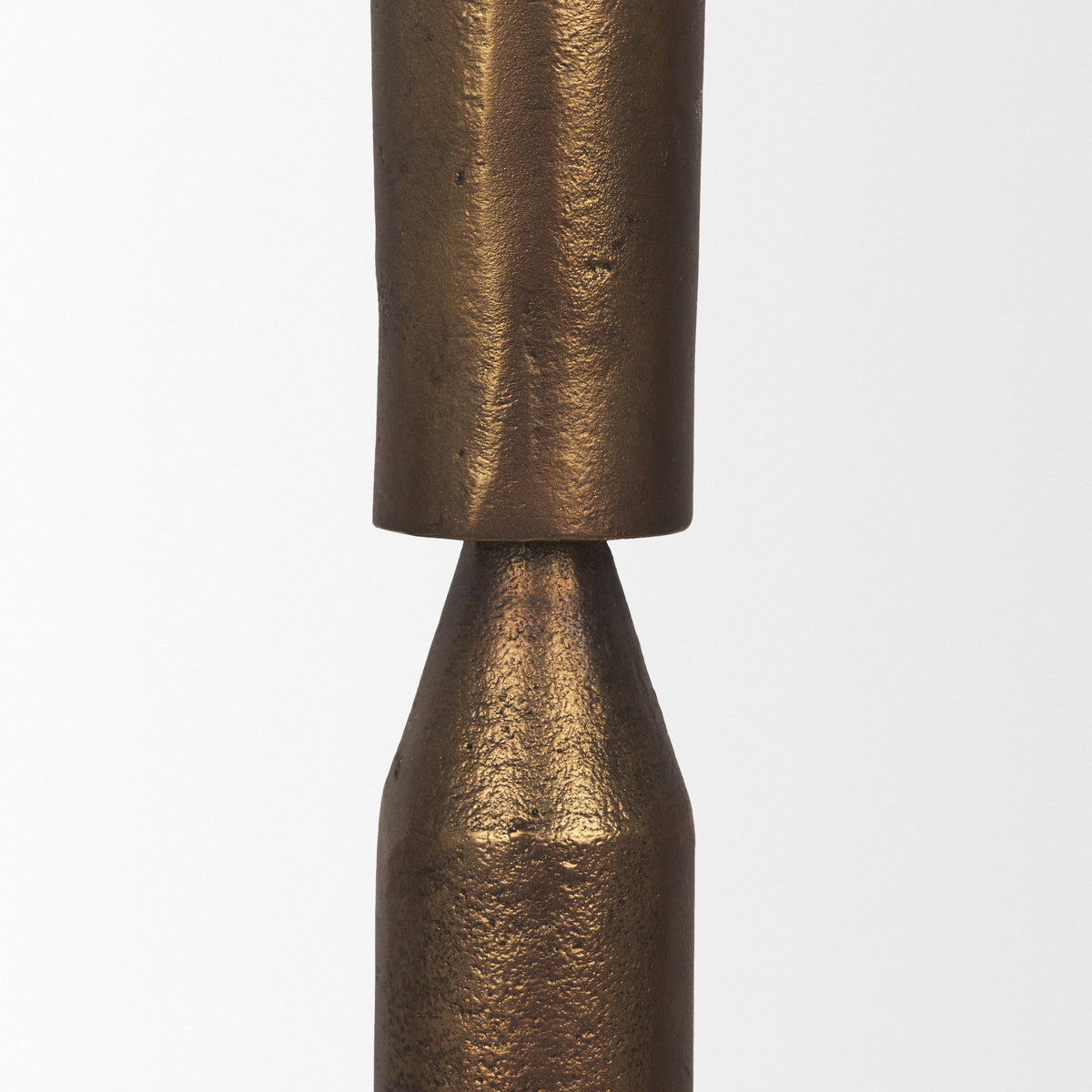 Declan Cast Metal Taper Candle Holder-Table Candle Holders-DECOROLALA