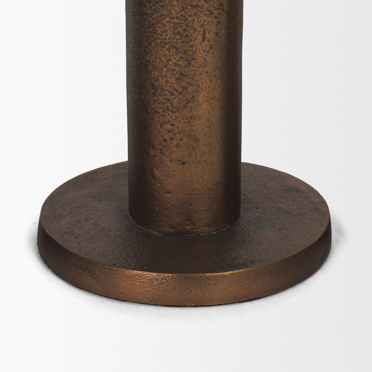 Declan Cast Metal Taper Candle Holder-Table Candle Holders-DECOROLALA