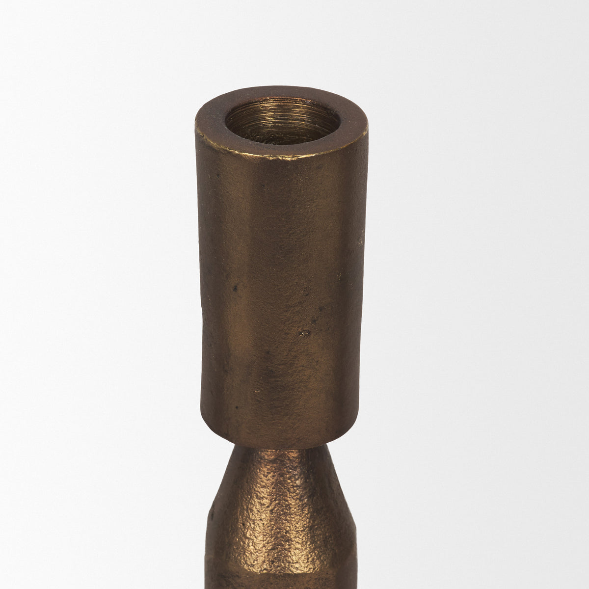 Declan Cast Metal Taper Candle Holder-Table Candle Holders-DECOROLALA