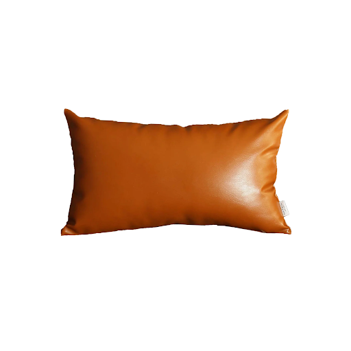 Decorative Vegan Faux Leather Throw Pillow Set of 2-Accent Throw Pillows-DECOROLALA