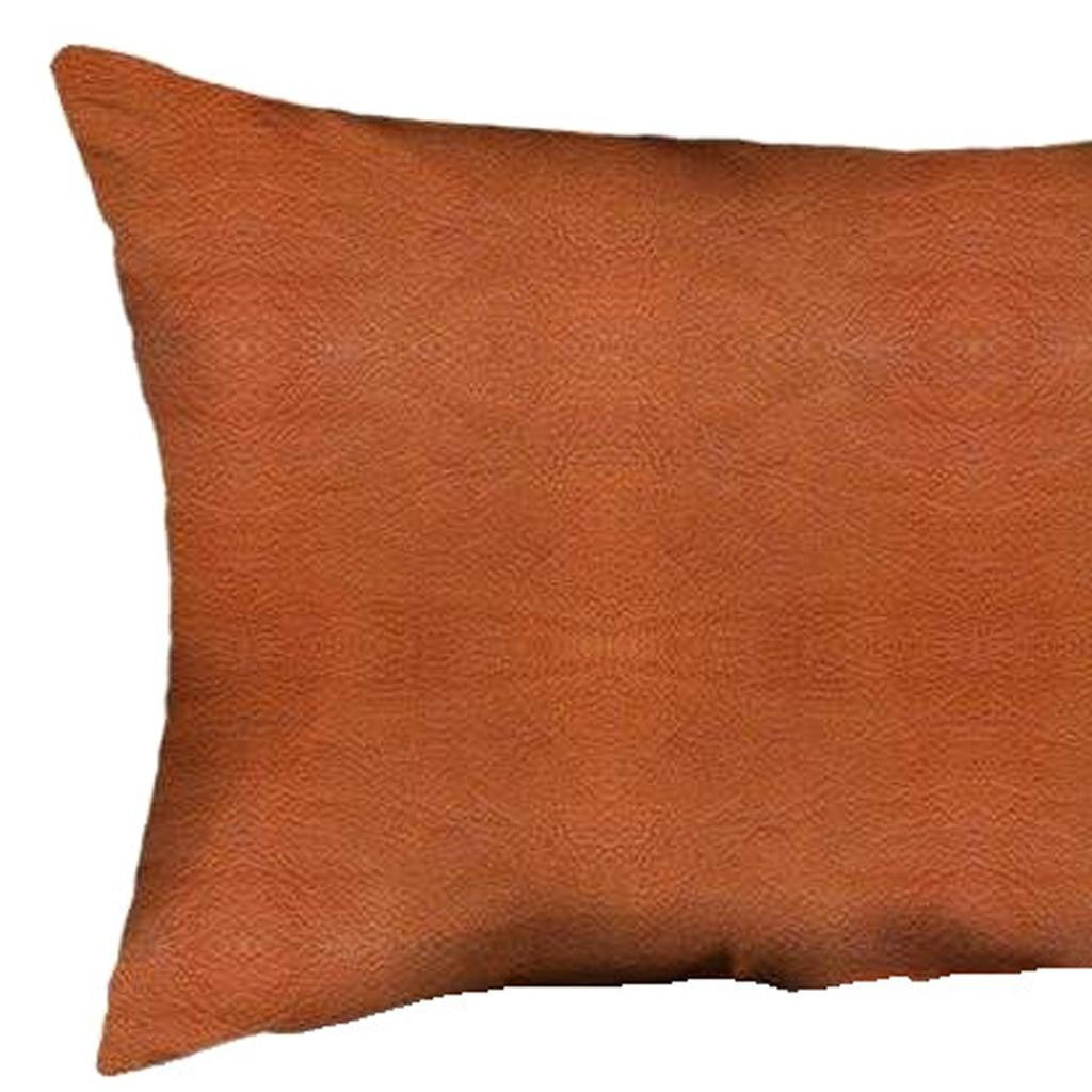 Decorative Vegan Faux Leather Throw Pillow Set of 2-Accent Throw Pillows-DECOROLALA