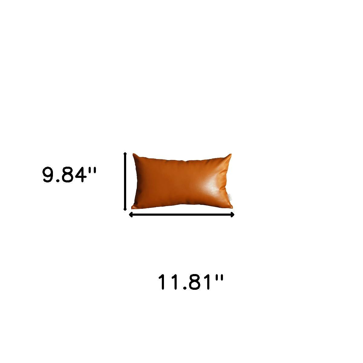 Decorative Vegan Faux Leather Throw Pillow Set of 2-Accent Throw Pillows-DECOROLALA