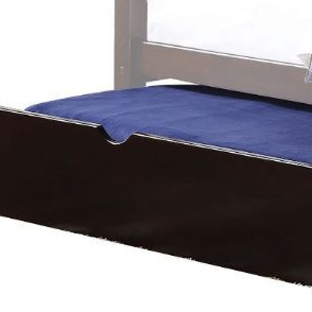 Deep Brown Pull Out Trundle for Under Bed-Bunk Beds-DECOROLALA