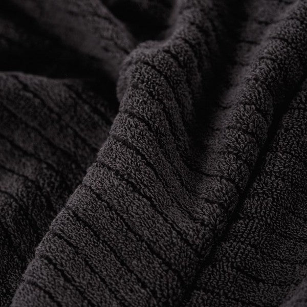 Del Mar Gray Terry Turkish Towel Set-Terry Towel-DECOROLALA