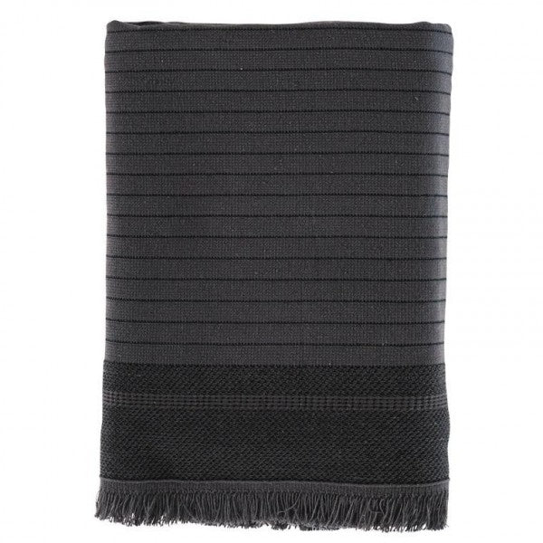 Del Mar Gray Turkish Towel Set - 2pc-Terry Towel-DECOROLALA
