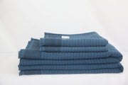 Del Mar Navy Terry Turkish Towel Set-Hand Towels-DECOROLALA