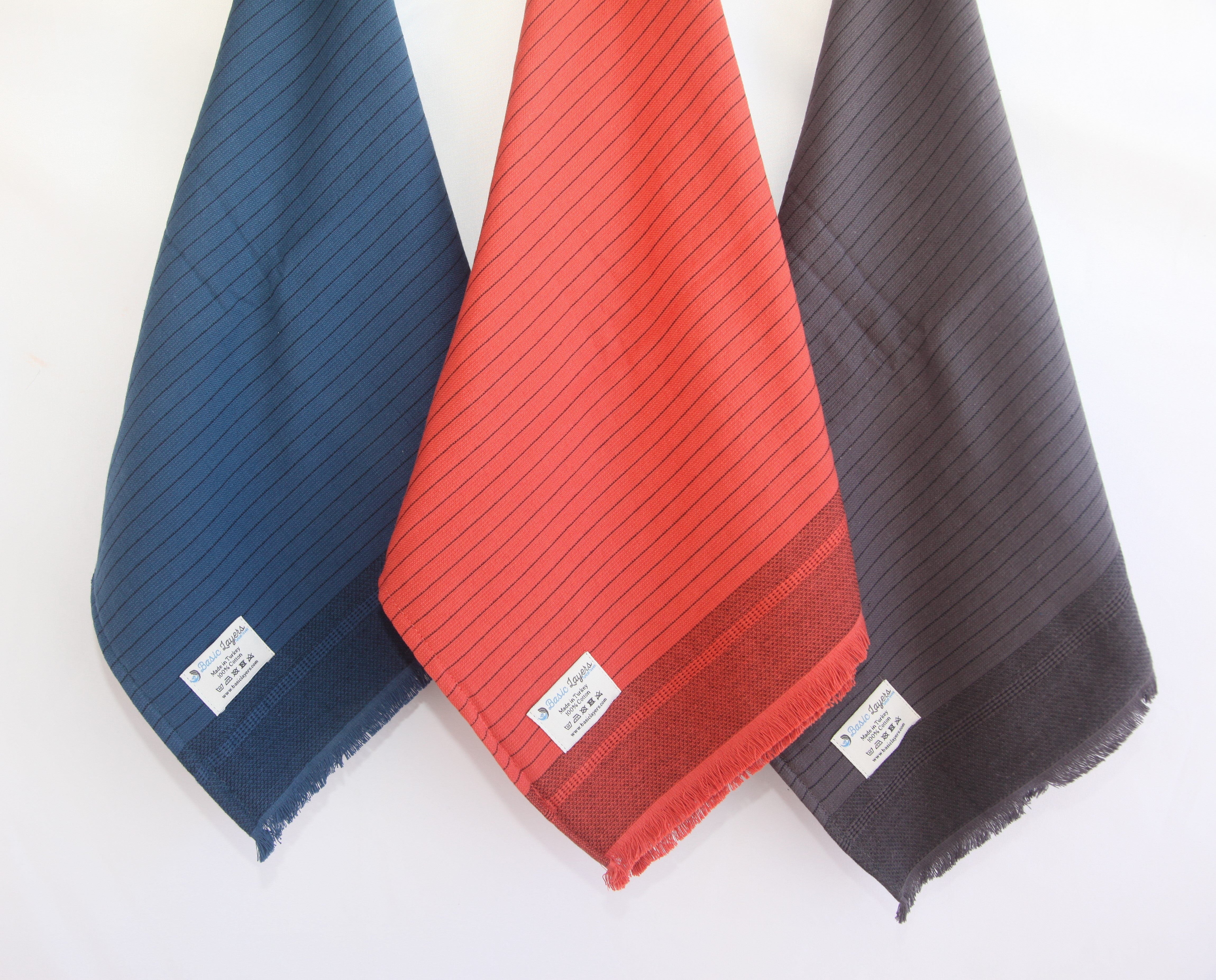 Del Mar Navy Terry Turkish Towel Set-Terry Towel-DECOROLALA