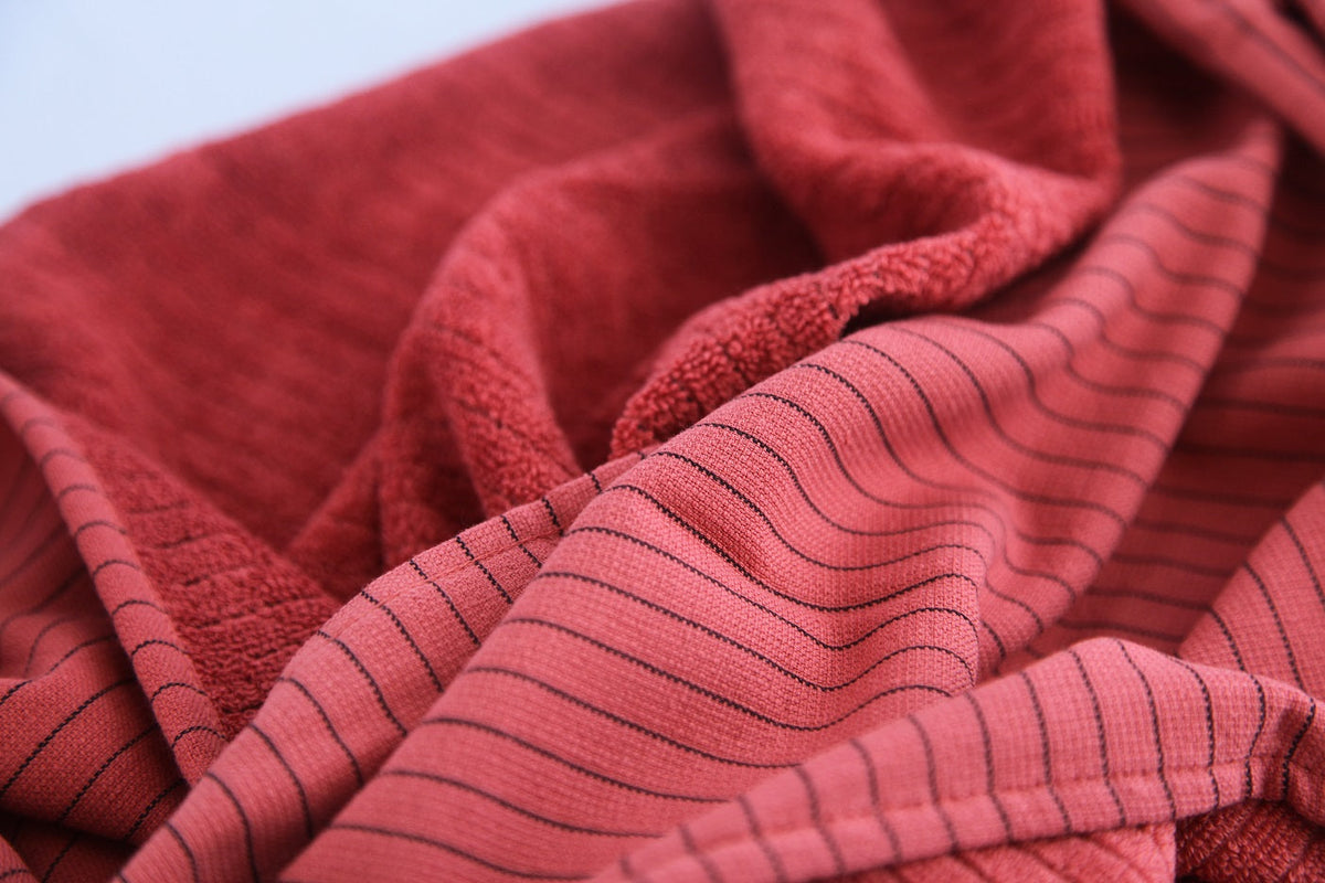 Del Mar Red Terry Turkish Towel Set-Hand Towels-DECOROLALA