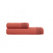 Del Mar Red Terry Turkish Towel Set-Hand Towels-DECOROLALA