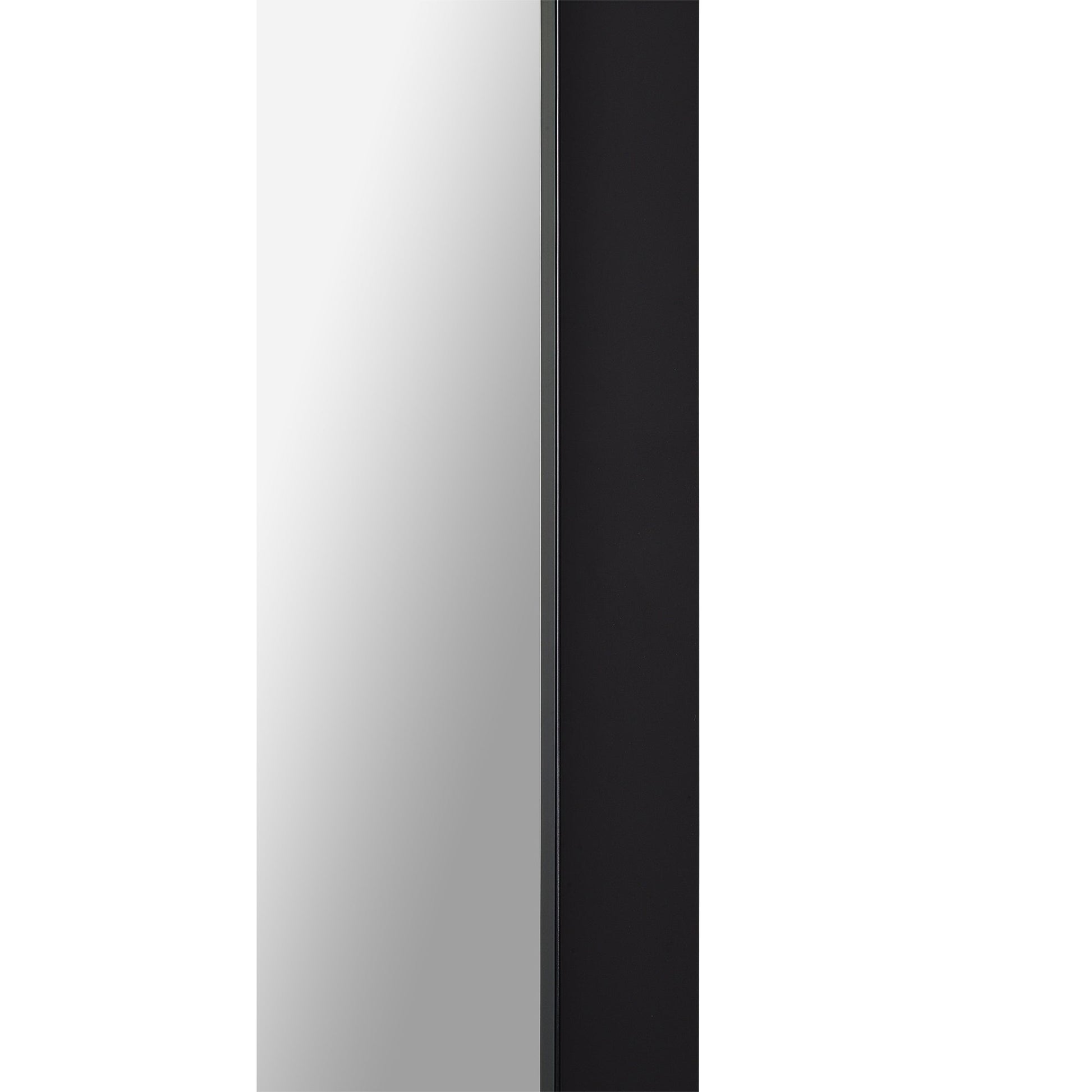 Delacorte 80" Tall Rectangle Wall Mirror, Black-Mirror-DECOROLALA