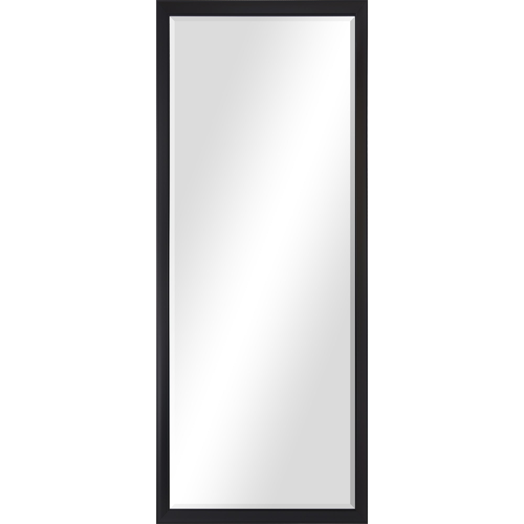 Delacorte 80" Tall Rectangle Wall Mirror, Black-Mirror-DECOROLALA