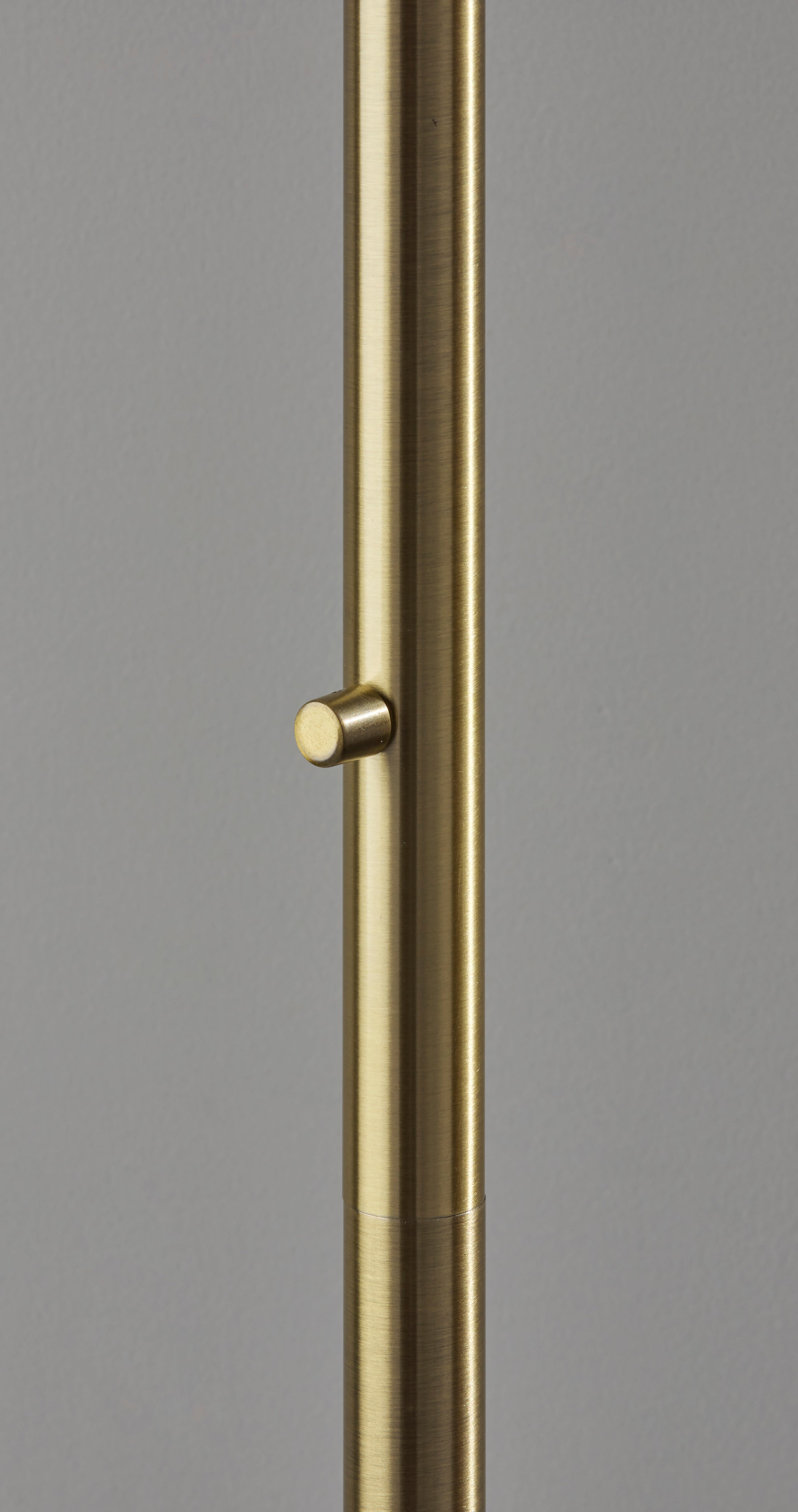 Delaney Arc Lamp - Antique Brass 76"-Lighting-DECOROLALA