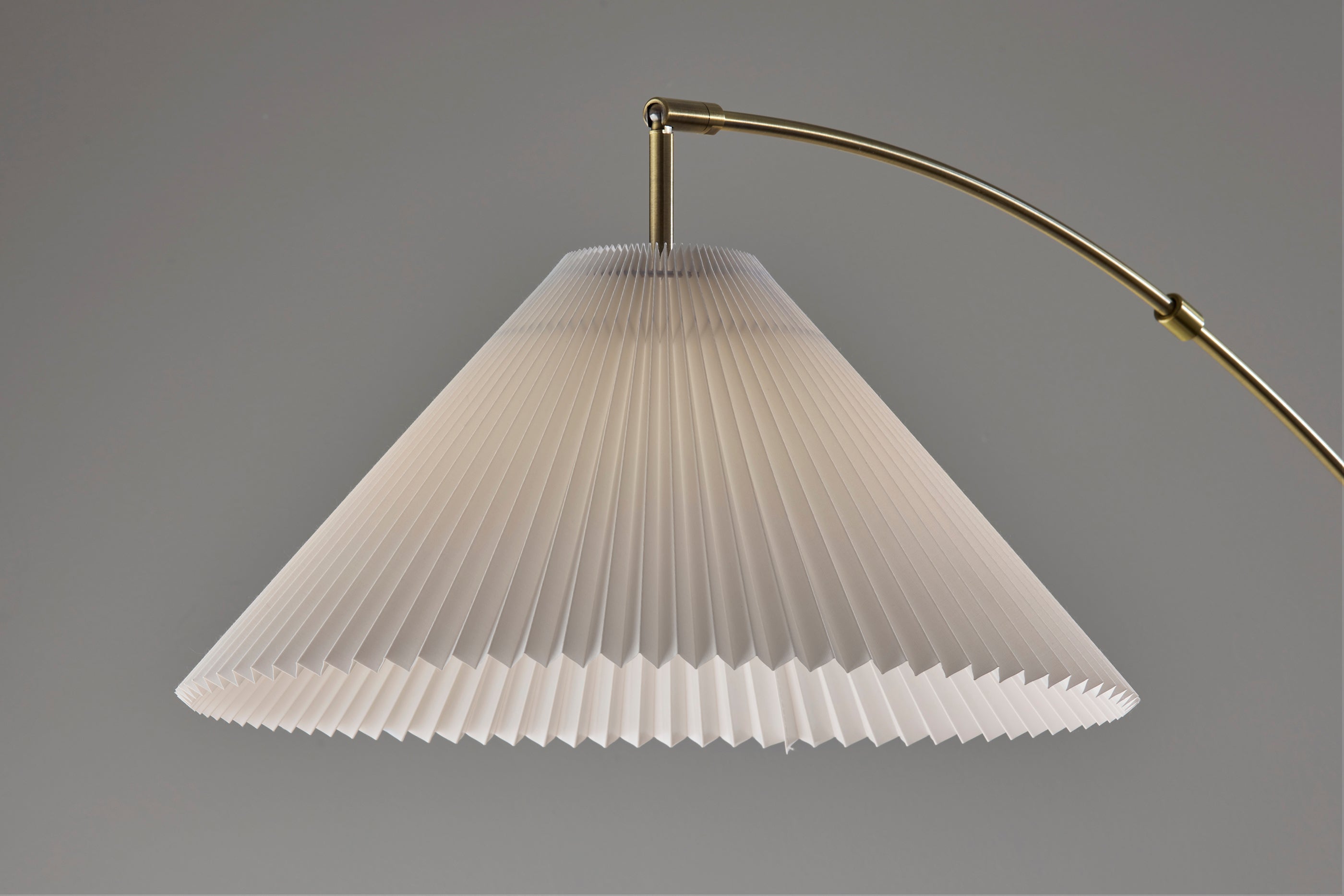 Delaney Arc Lamp - Antique Brass 76"-Lighting-DECOROLALA