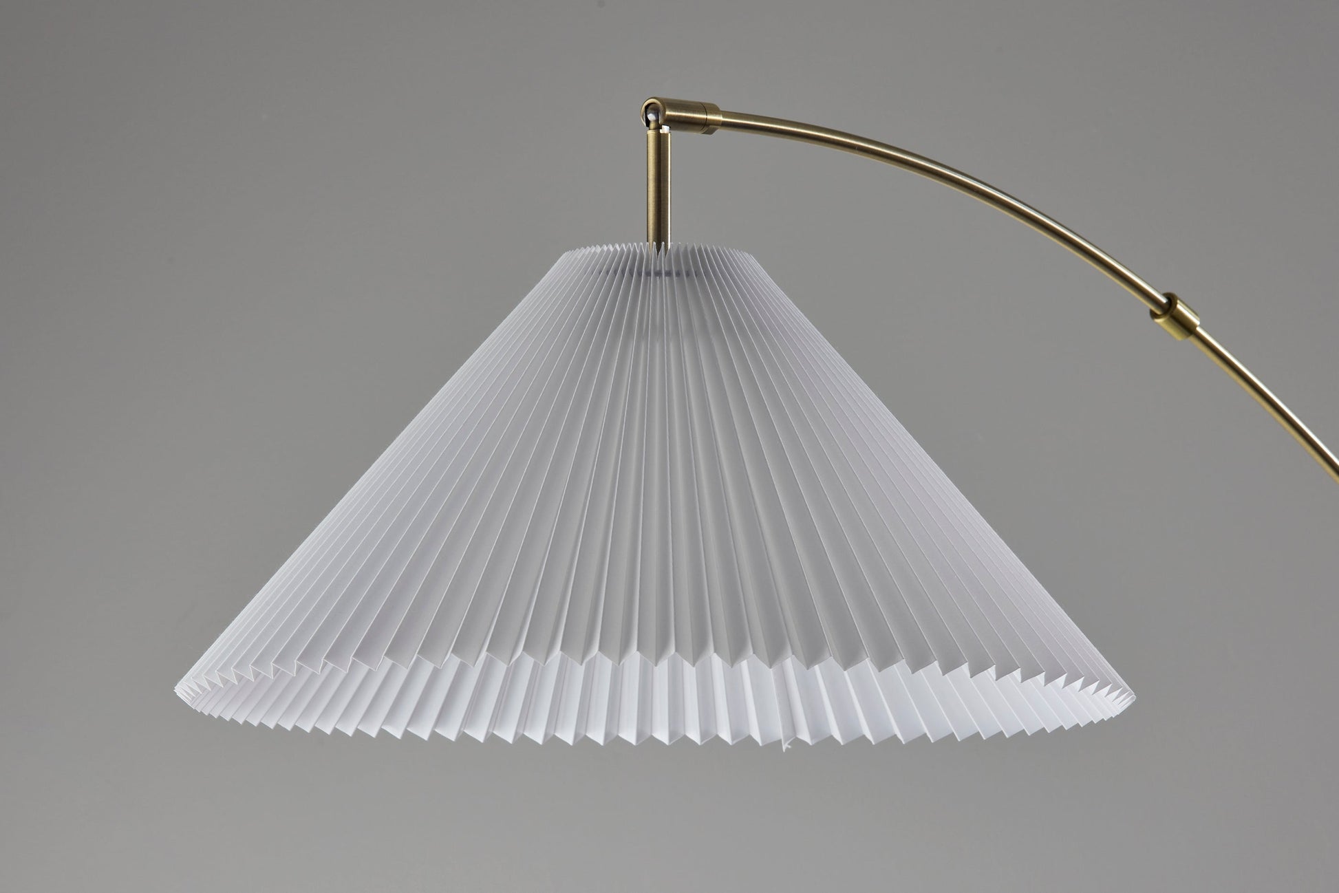 Delaney Arc Lamp - Antique Brass 76"-Lighting-DECOROLALA