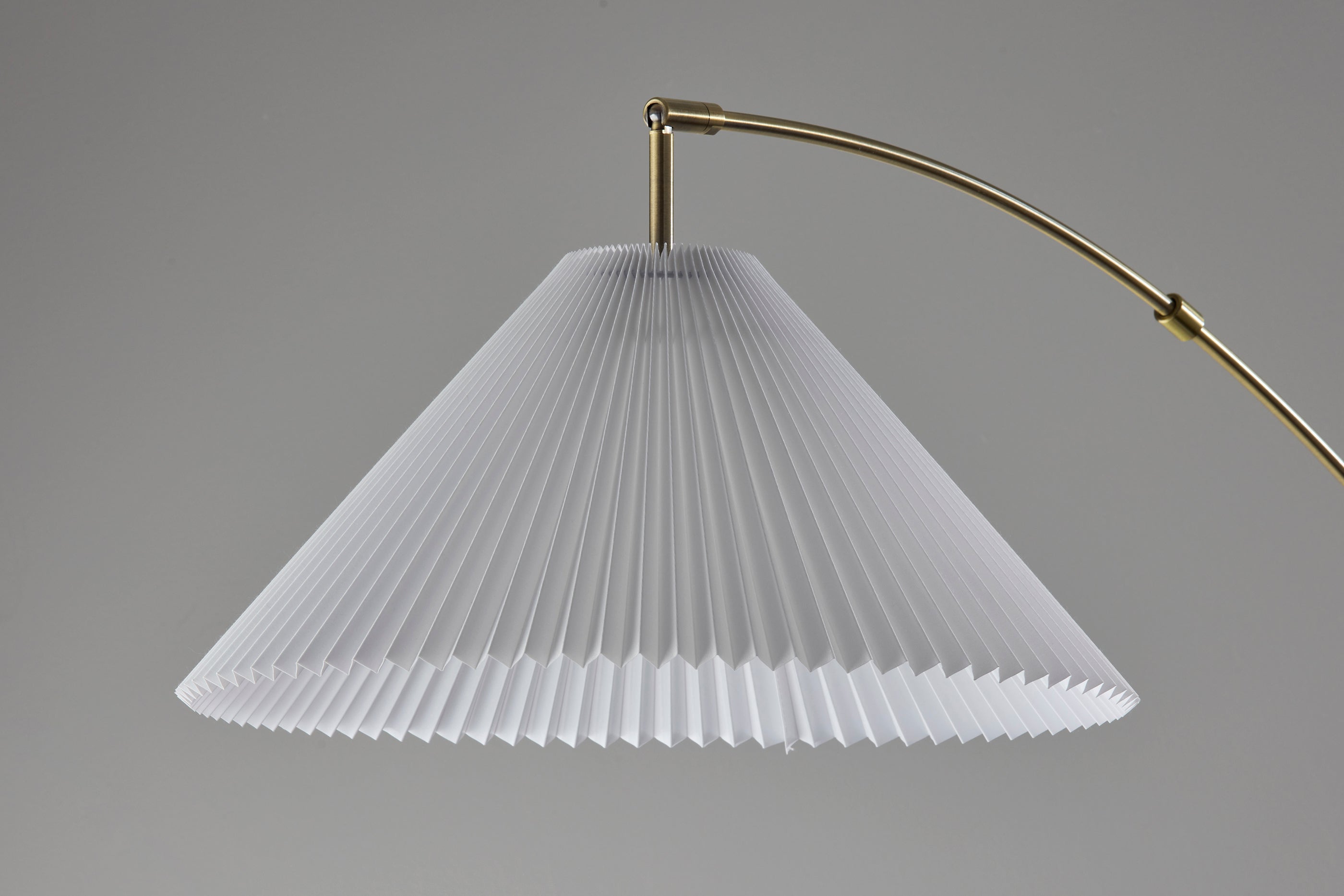 Delaney Arc Lamp - Antique Brass 76"-Lighting-DECOROLALA
