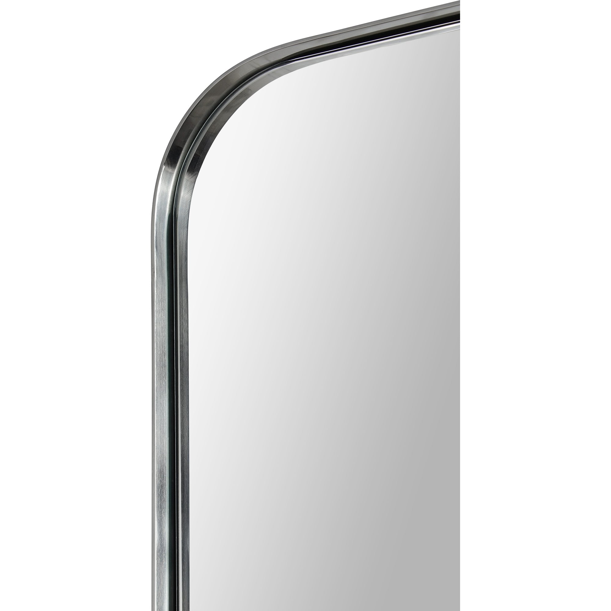 Delphinus 46" Tall Rectangle Wall Mirror, Grey-Mirror-DECOROLALA