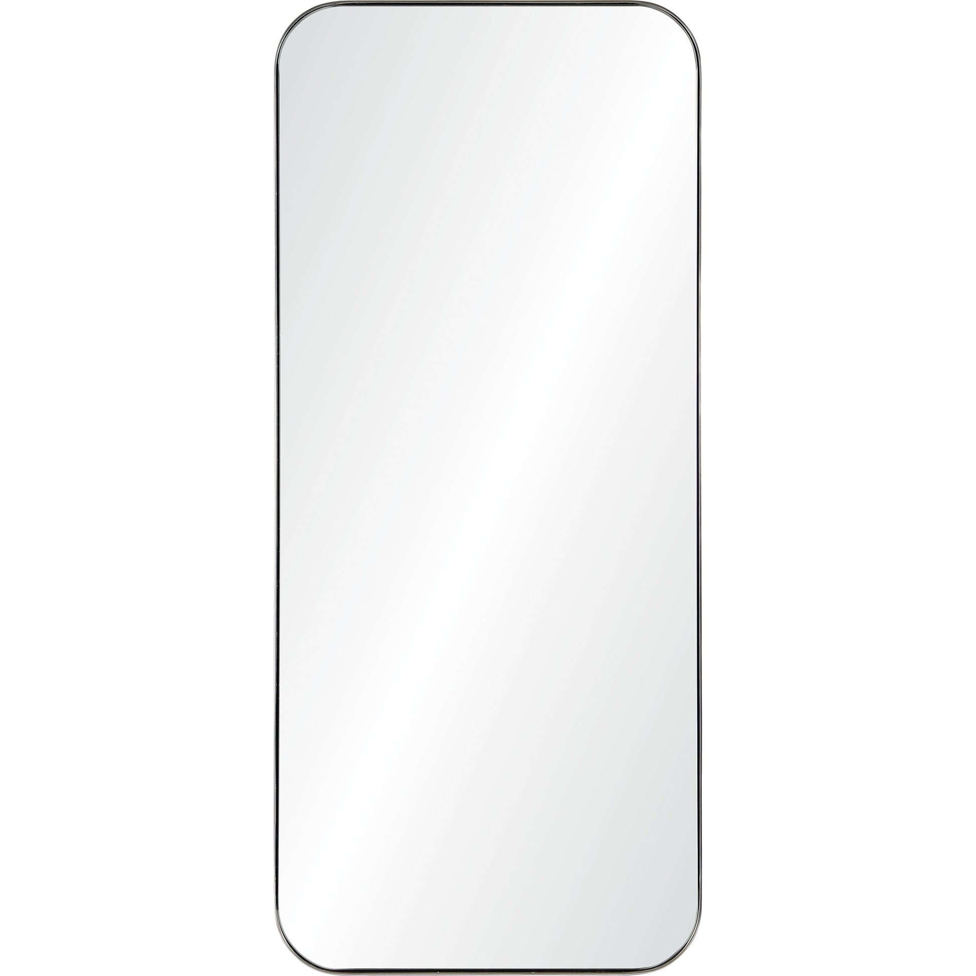 Delphinus 46" Tall Rectangle Wall Mirror, Grey-Mirror-DECOROLALA