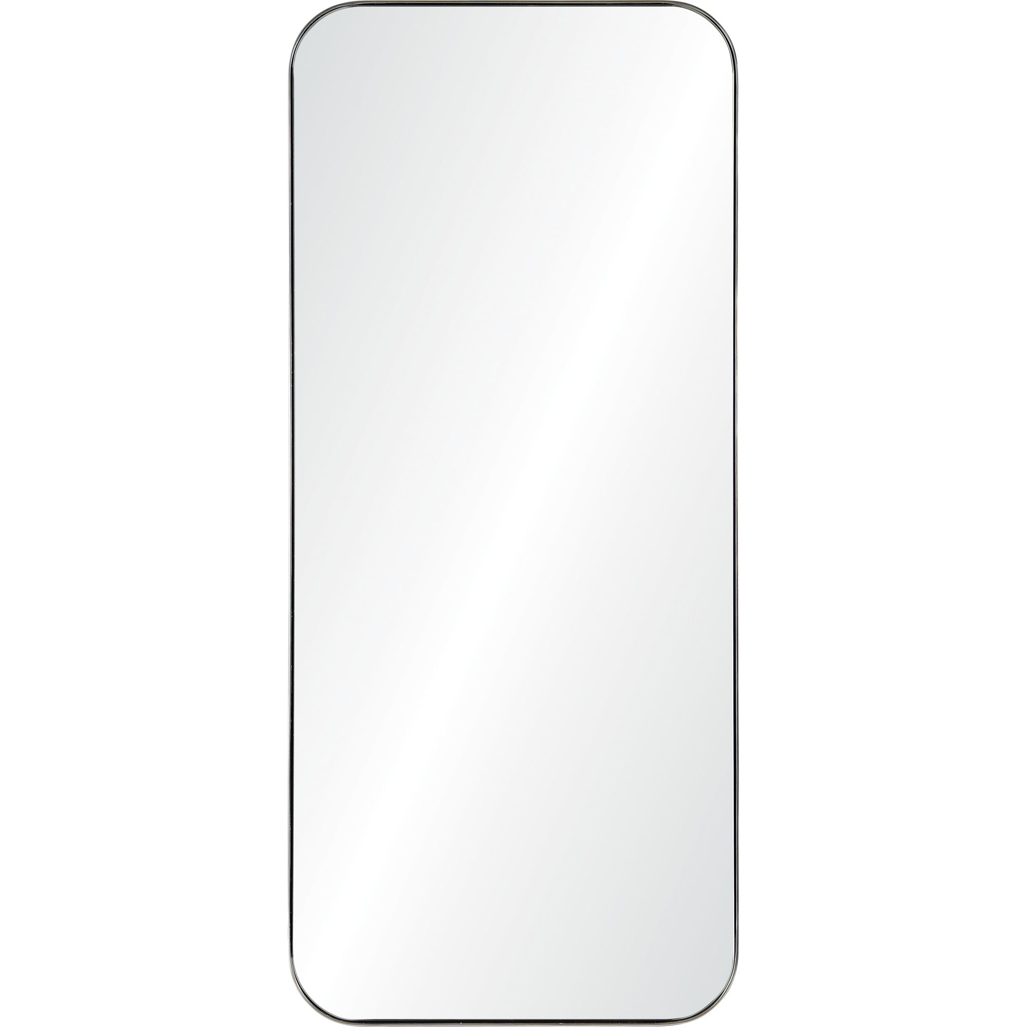 Delphinus 46" Tall Rectangle Wall Mirror, Grey-Mirror-DECOROLALA